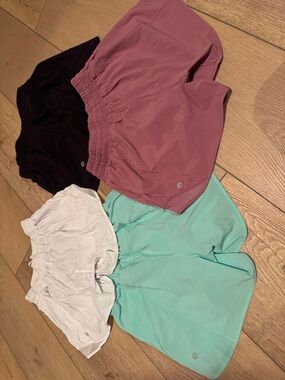 lululemon athletica women's shorts in black, mauve, white, mint